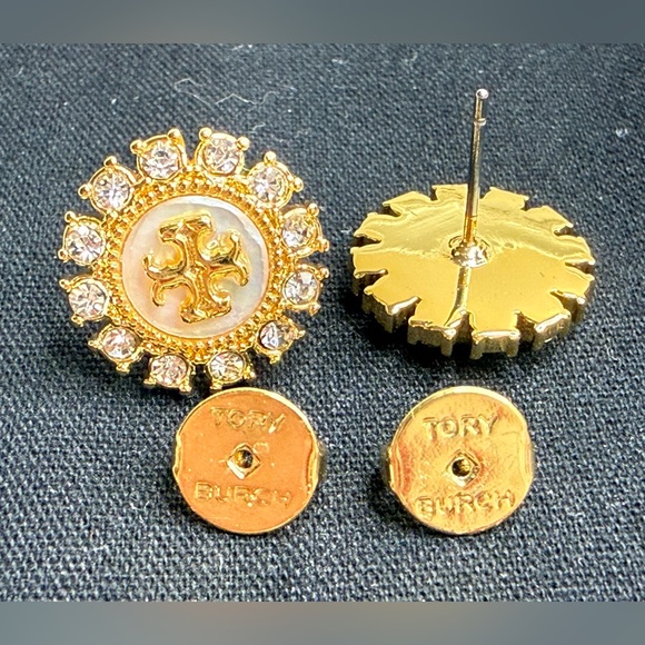 NWT Tory Burch MOONDANCE CRYSTAL STUD EARRINGS - Picture 10 of 12